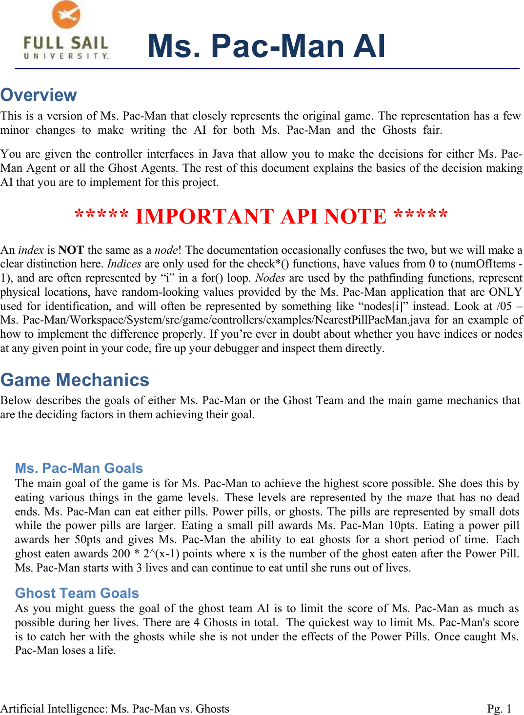 Page 1 of 6 - Manual - Ms. Pac-Man