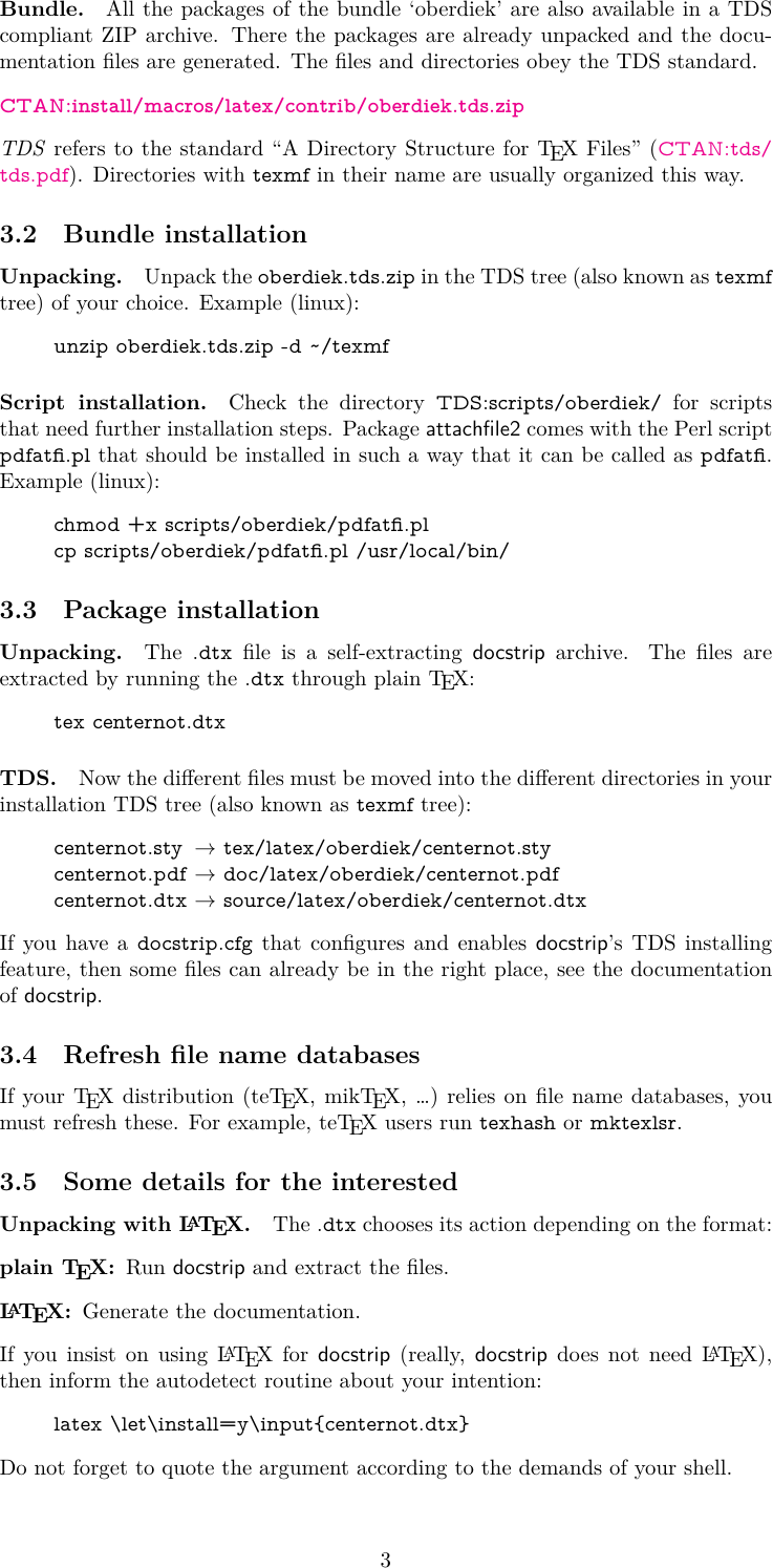 Page 3 of 5 - The Centernot Package Manual 3