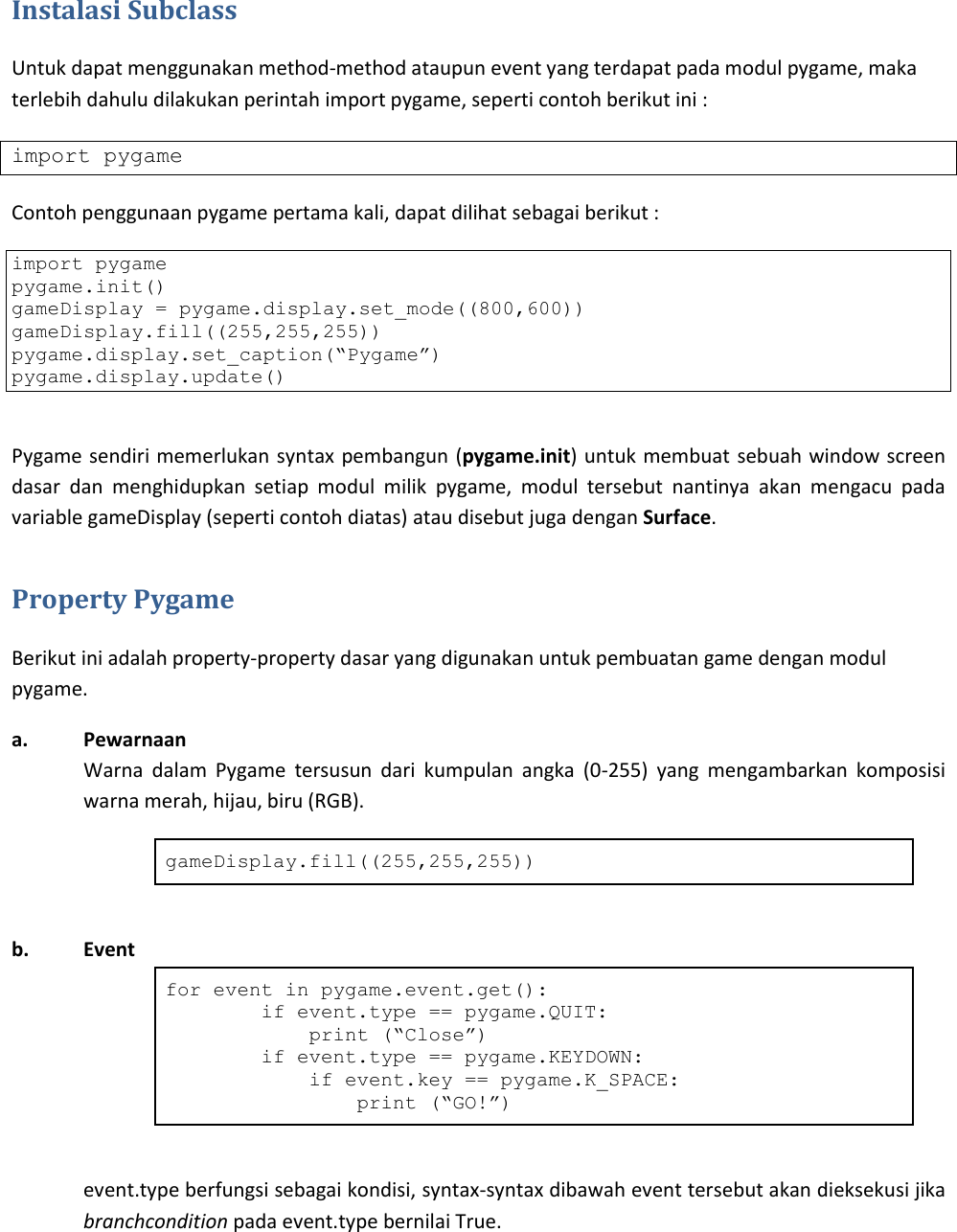 Page 2 of 8 - Manual Pygame