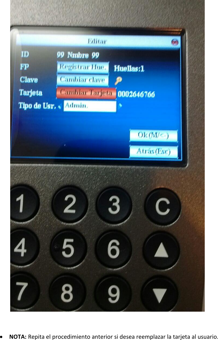 Page 9 of 9 - Manual Para Registrar Tarjetas A Usuarios En Terminales RFID