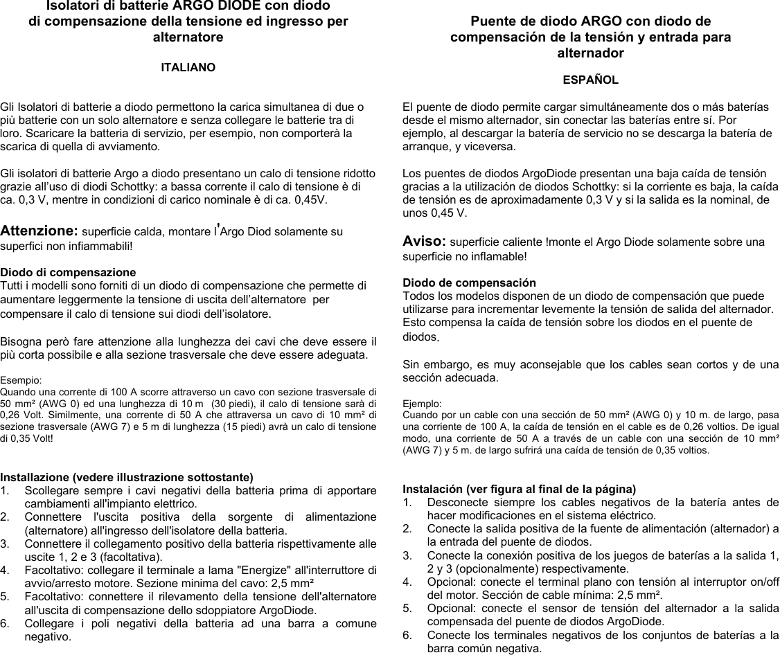 Page 3 of 4 - Manual-Argo-Diode-Battery-Isolator-80-2SC-EN-NL-FR-DE-IT-ES-SE