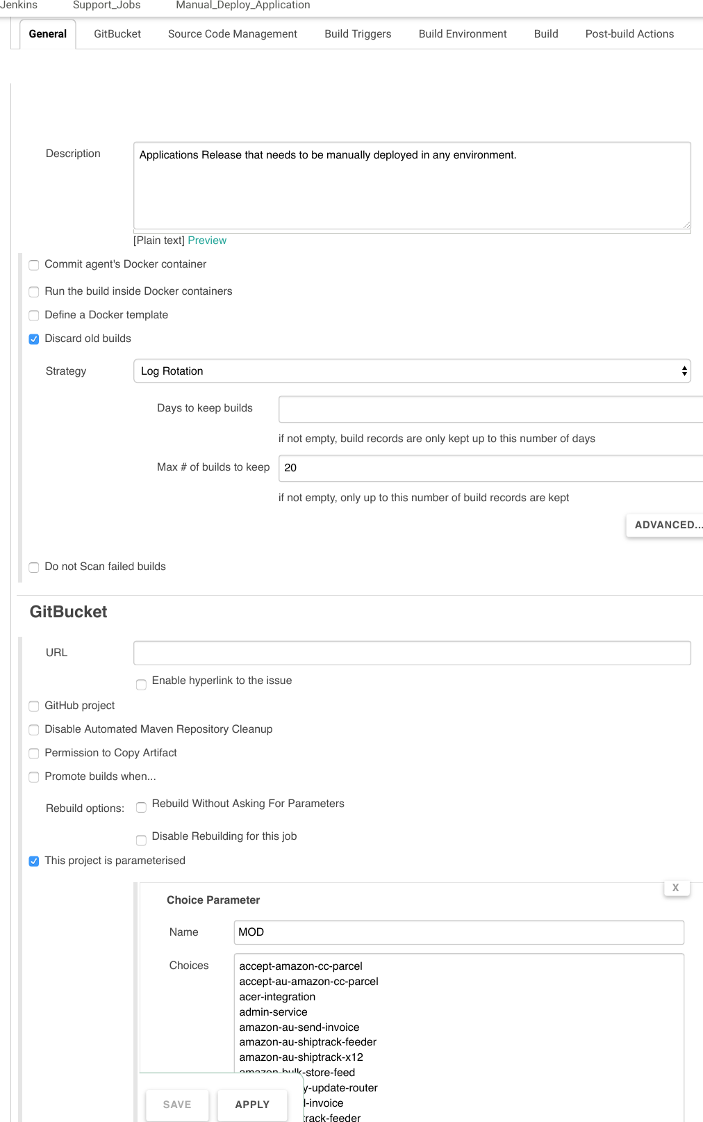 Page 1 of 5 - Manual Deploy Application Config Jenkins