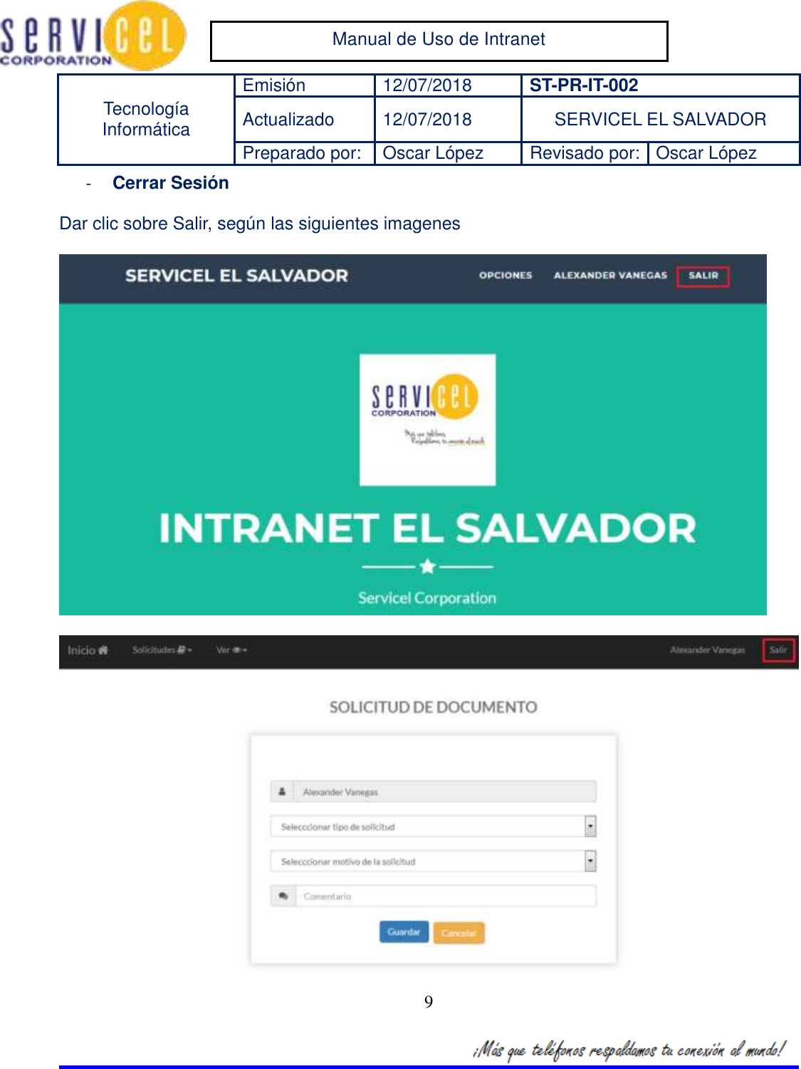 Page 10 of 10 - Manual De Inspección Garantía Intranet