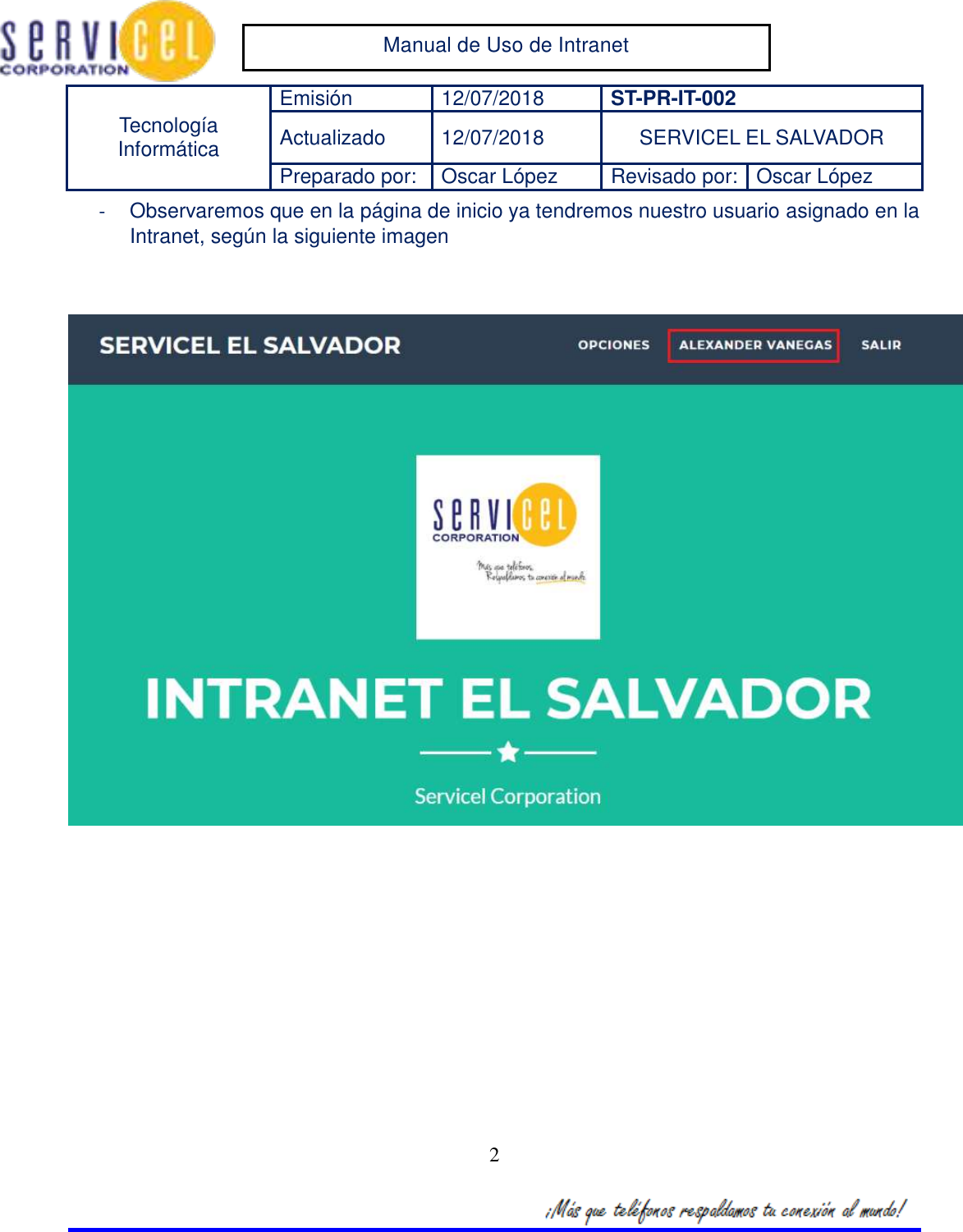 Page 3 of 10 - Manual De Inspección Garantía Intranet