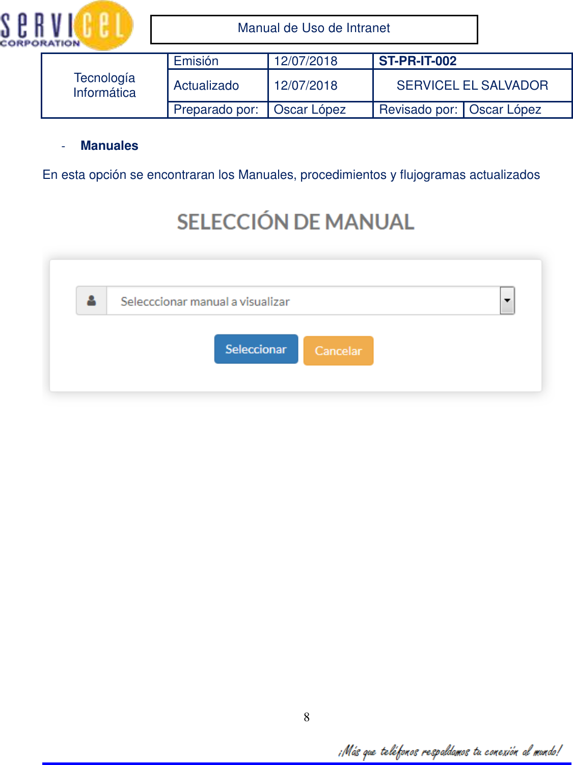 Page 9 of 10 - Manual De Inspección Garantía Intranet
