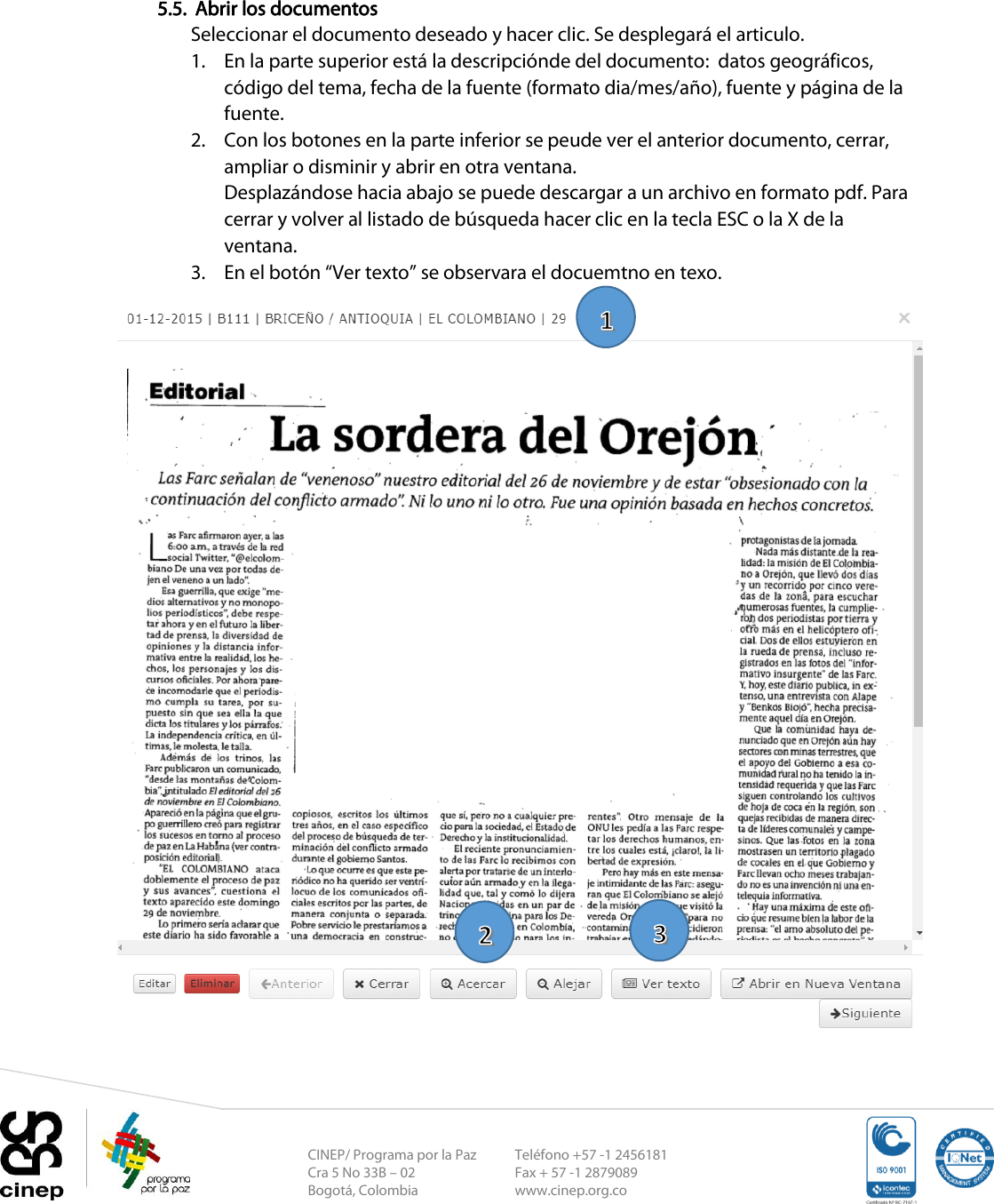 Manual De Uso Archivo Digital Prensa CINEP