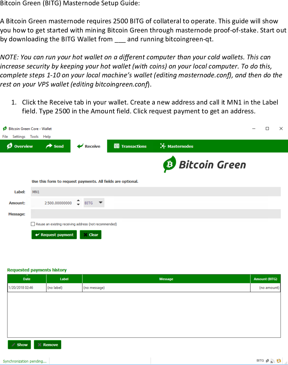 Page 1 of 1 - Masternode Setup Guide - Bitcoin Green BITG