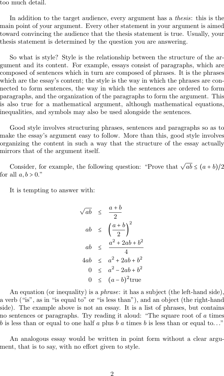 Page 2 of 7 - Math Style Guide