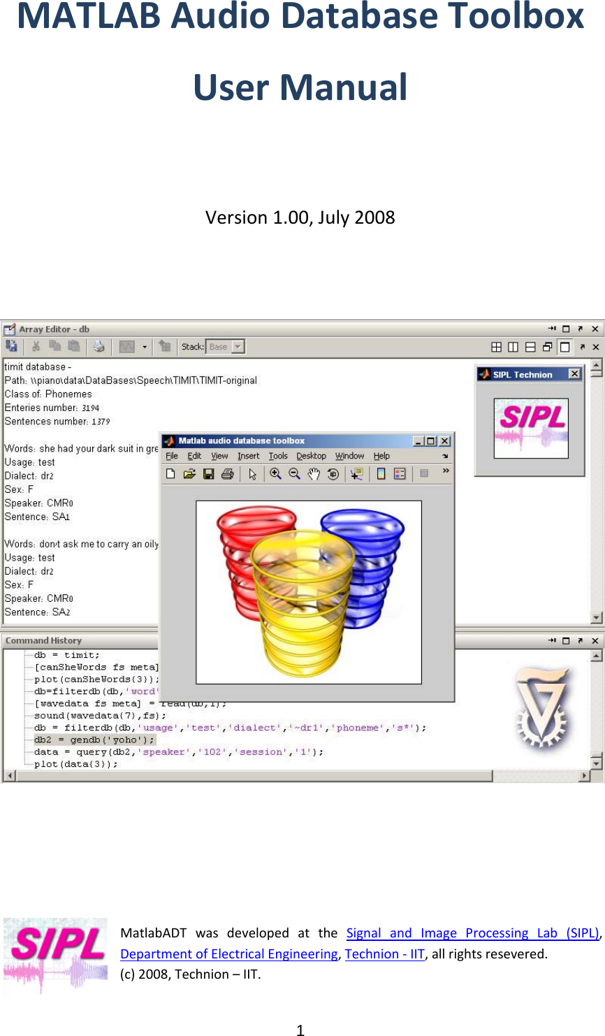 Page 1 of 12 - MATLAB_ADTx Matlab ADT - User Manual