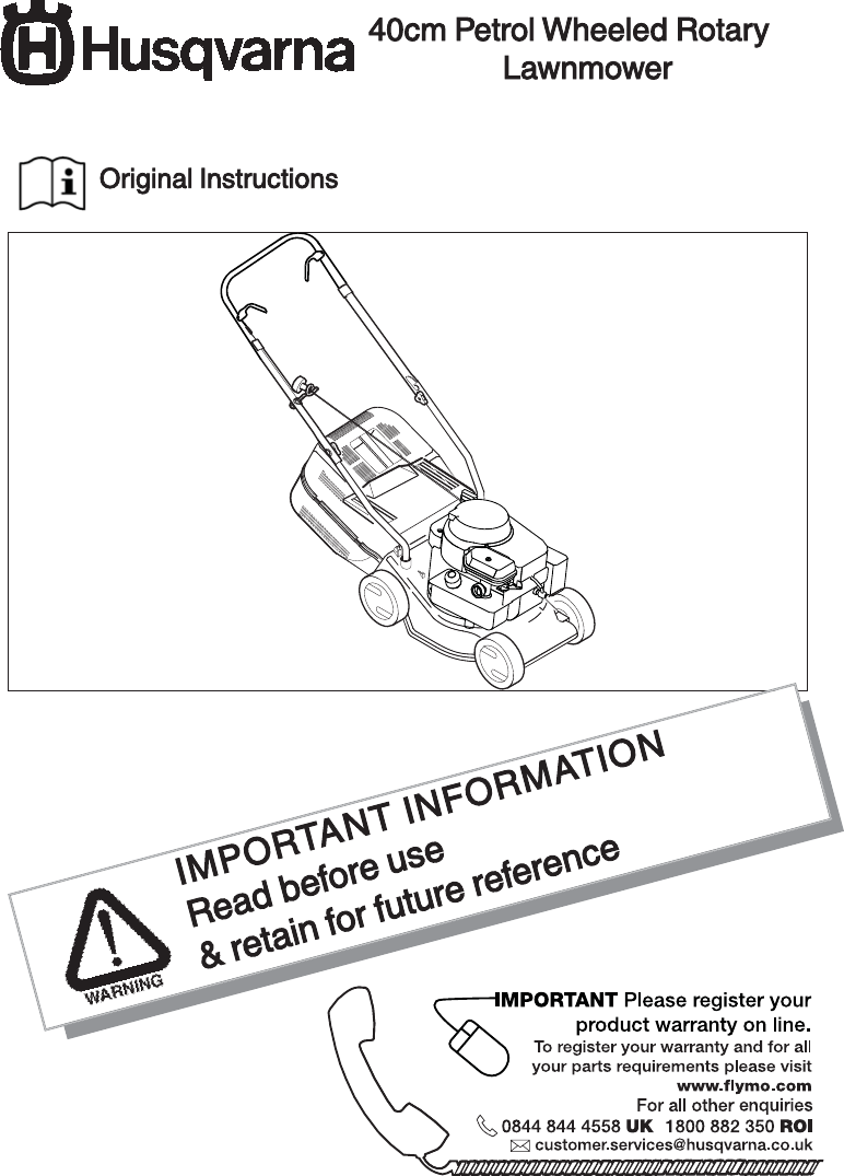 Page 1 of 9 - OM, McCulloch, M40-450 C, CD, CPR, CDPR, 965969401, 965969501, 965984501, 965984601, 2011-02, Lawn Mower !! Mc Culloch B40-450C