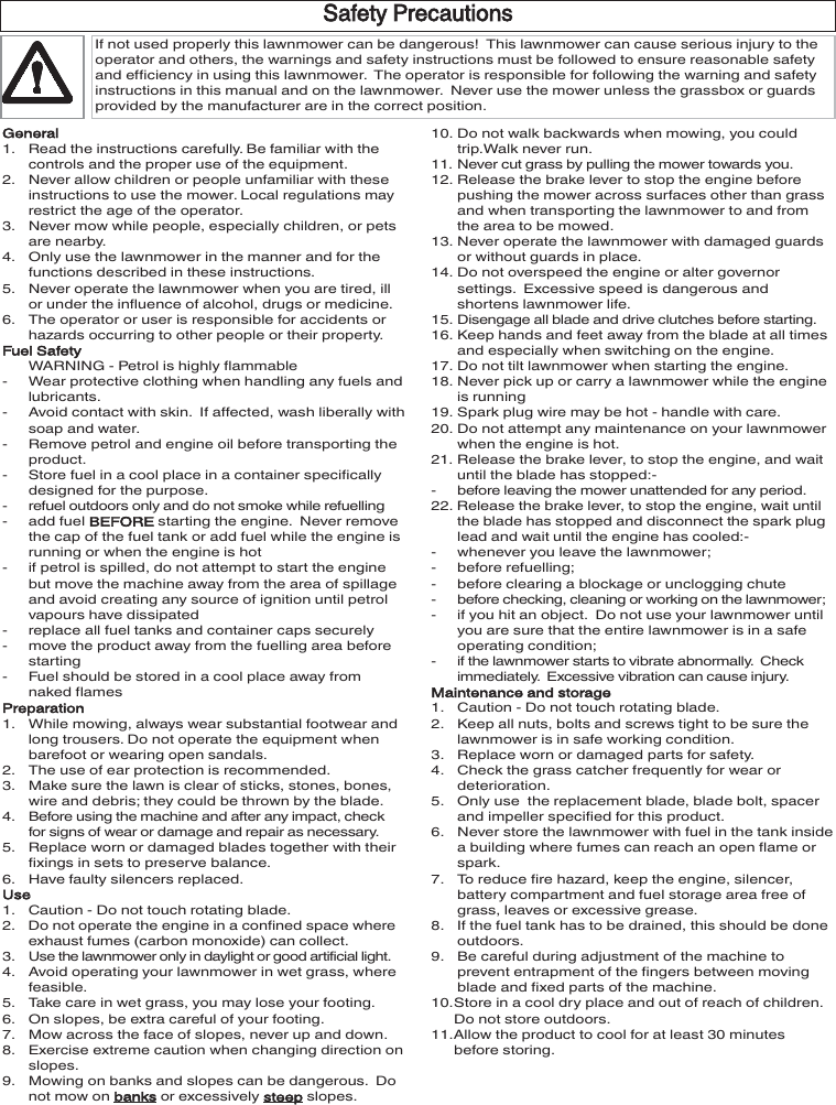 Page 3 of 9 - OM, McCulloch, M40-450 C, CD, CPR, CDPR, 965969401, 965969501, 965984501, 965984601, 2011-02, Lawn Mower !! Mc Culloch B40-450C