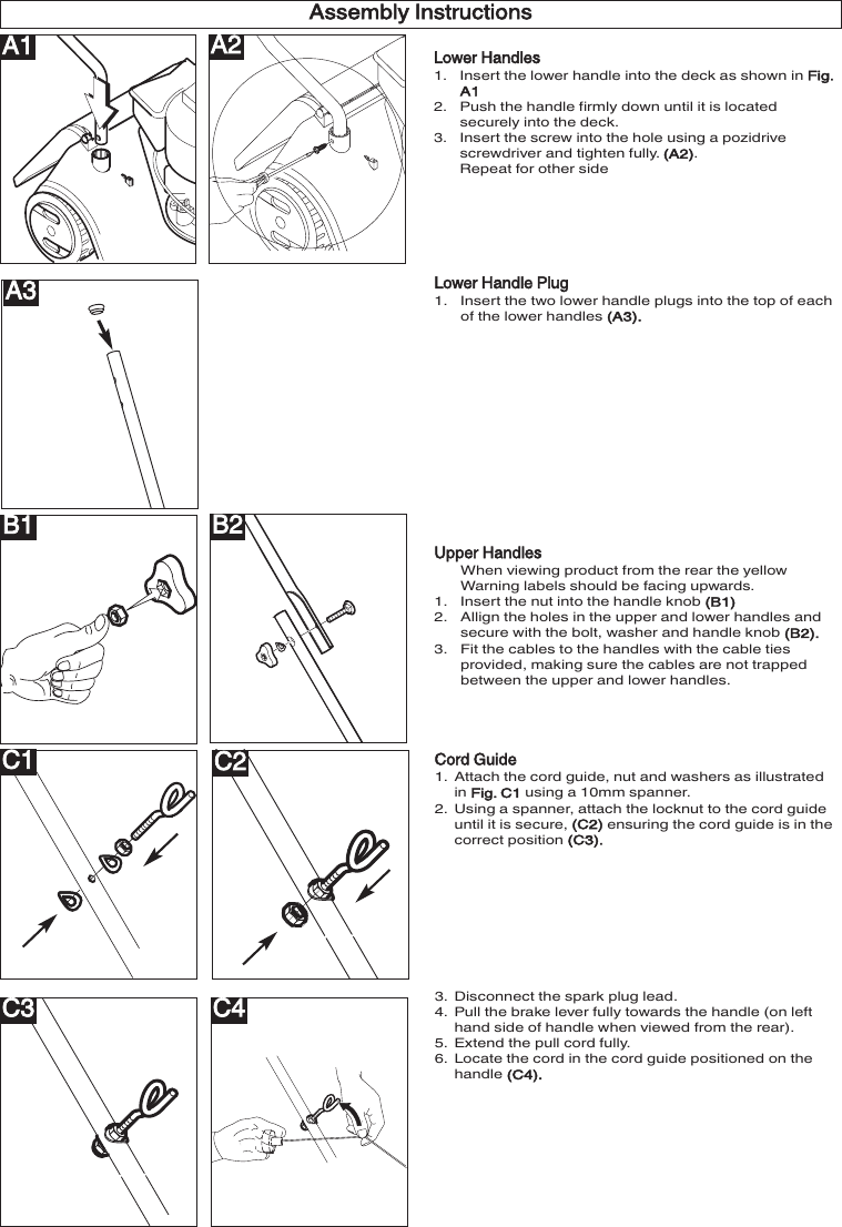 Page 4 of 9 - OM, McCulloch, M40-450 C, CD, CPR, CDPR, 965969401, 965969501, 965984501, 965984601, 2011-02, Lawn Mower !! Mc Culloch B40-450C