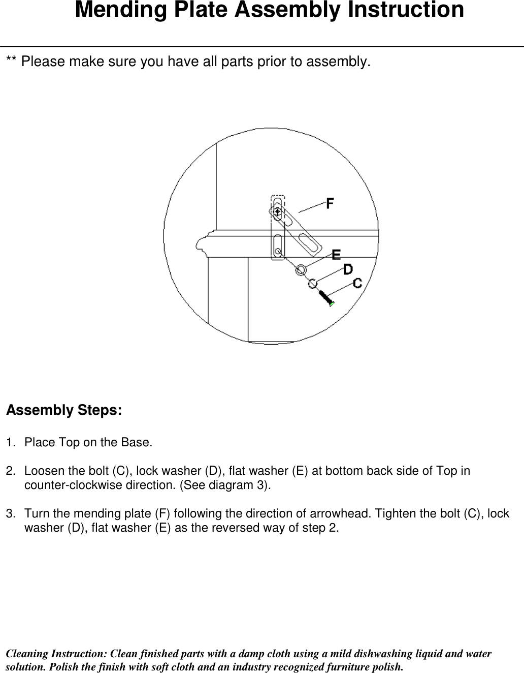 Page 1 of 1 - Mending-plate-assembly-instruction