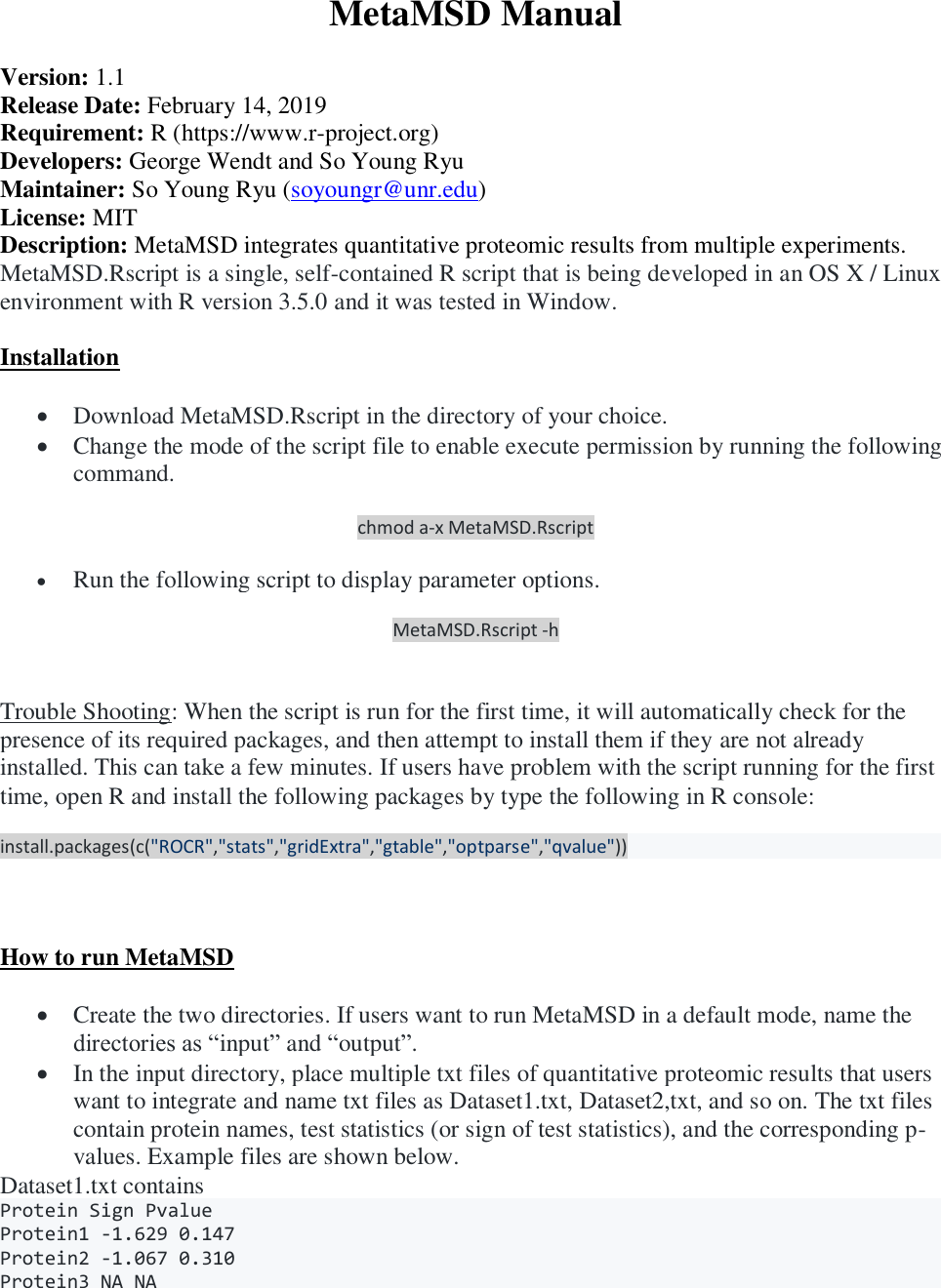 Meta Msd Manual