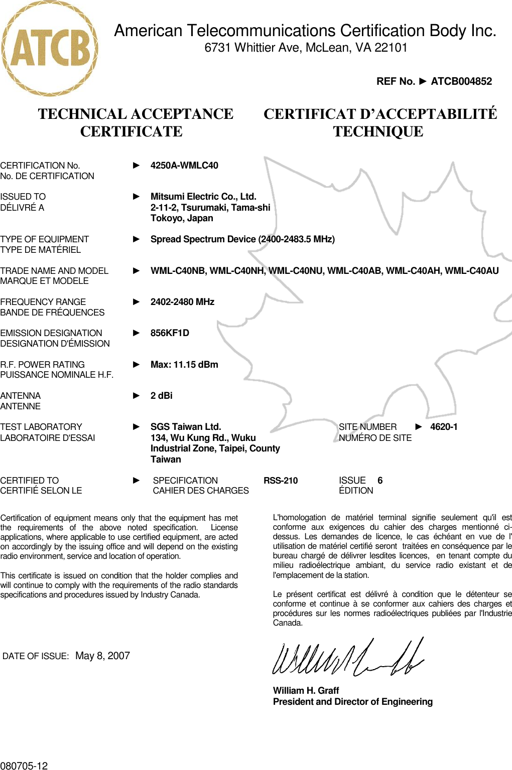 Page 2 of 2 - Professional Letter Mitsumi IC Certificate