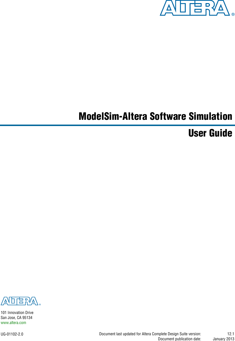 Page 1 of 12 - Sim-Altera Software Simulation User Guide
