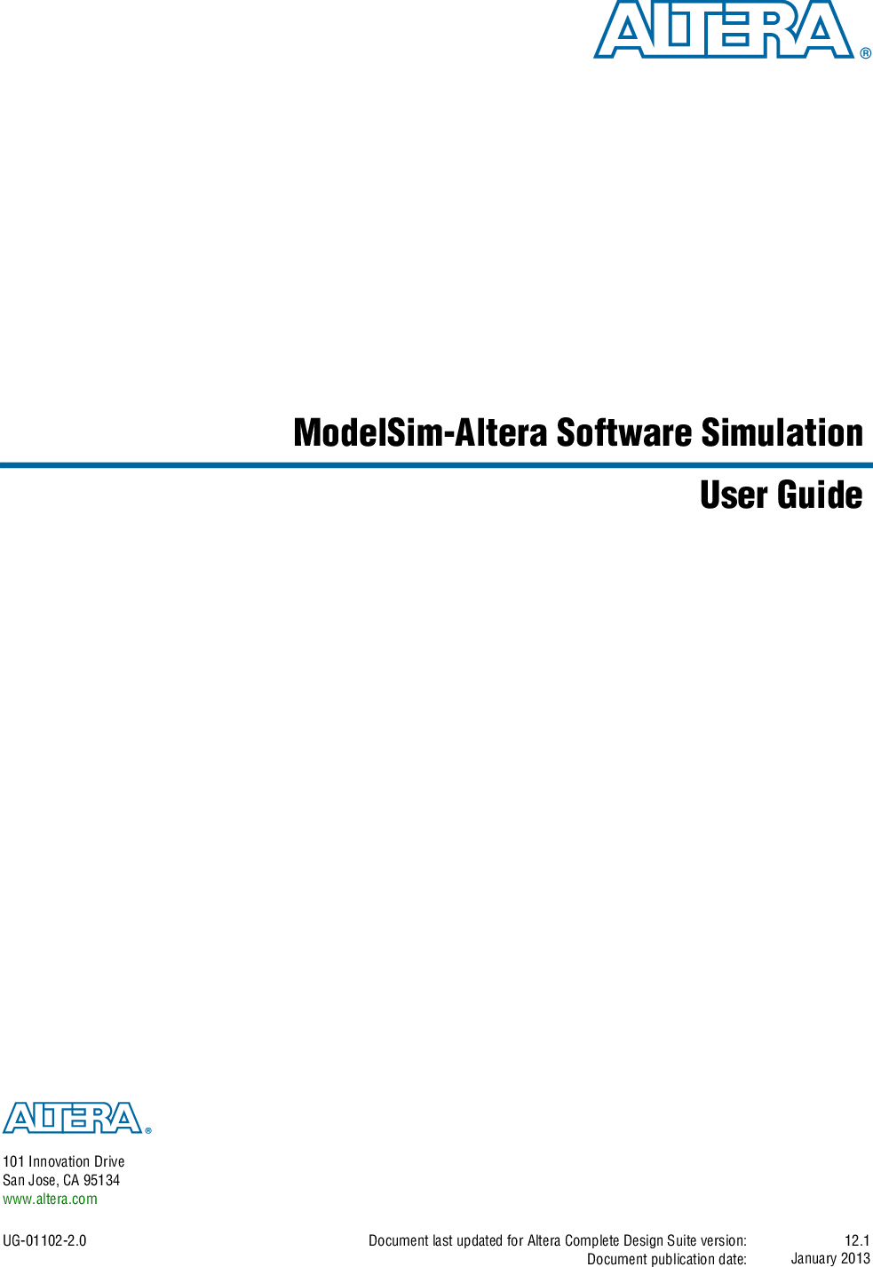 Page 2 of 12 - Sim-Altera Software Simulation User Guide