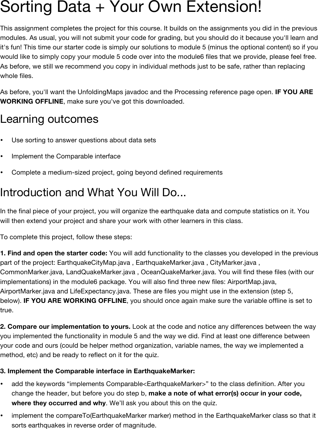 Page 1 of 3 - Module 6 Instructions