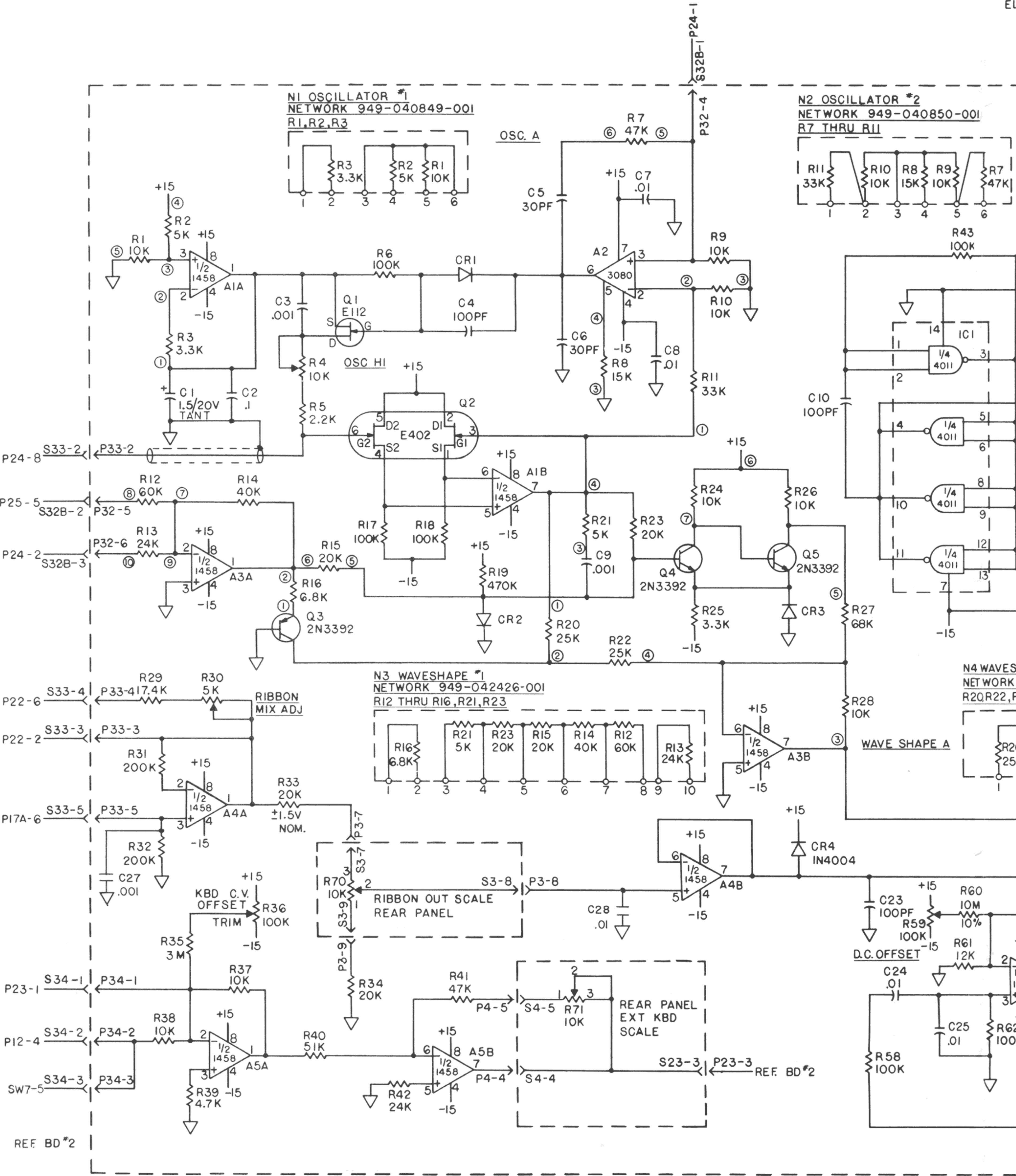 Moog Model D Schematic 6981