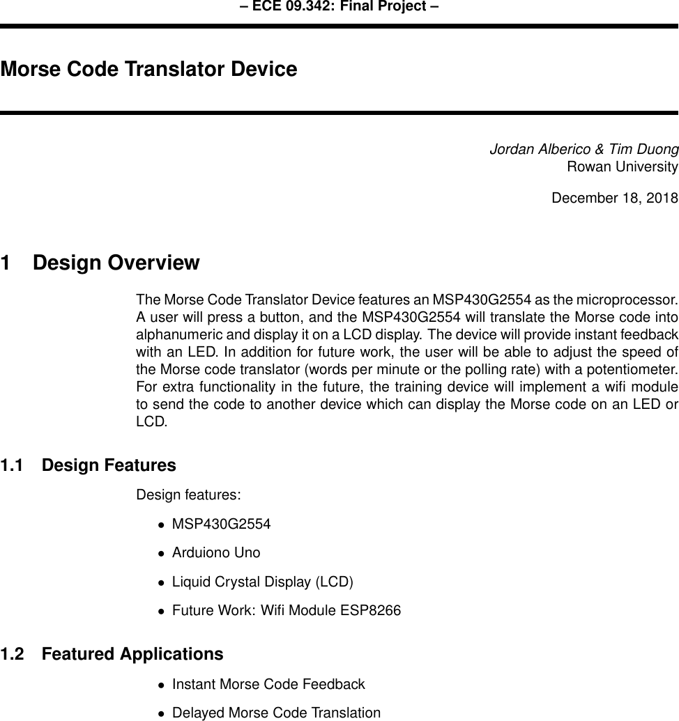 Page 1 of 7 - Morse Code Device User Guide