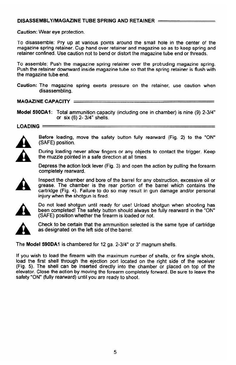 590DA1 Mossberg 590Da Manual