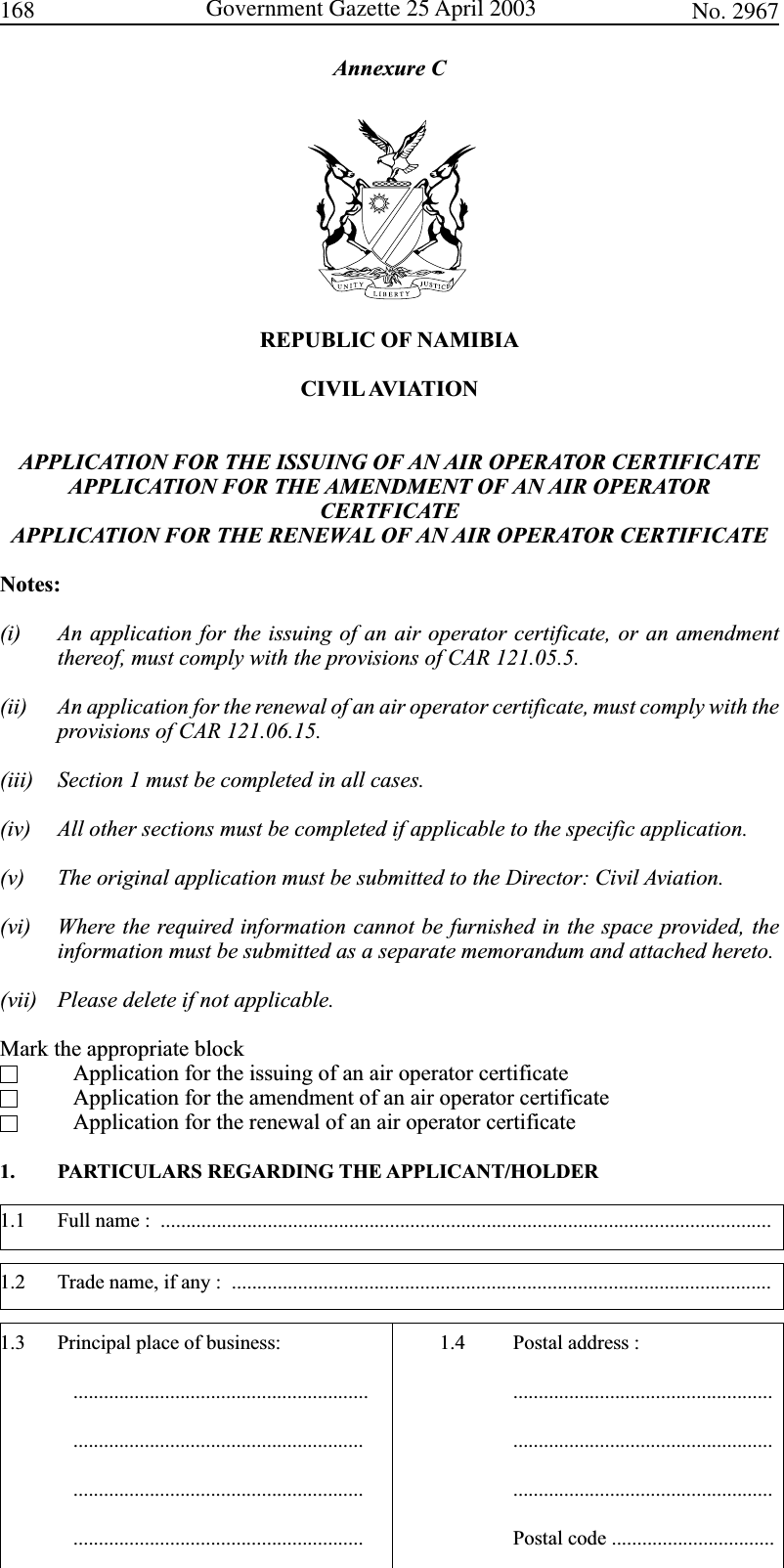 Page 1 of 8 - NAMCATS 121 -forms Gaz 2967-part 3