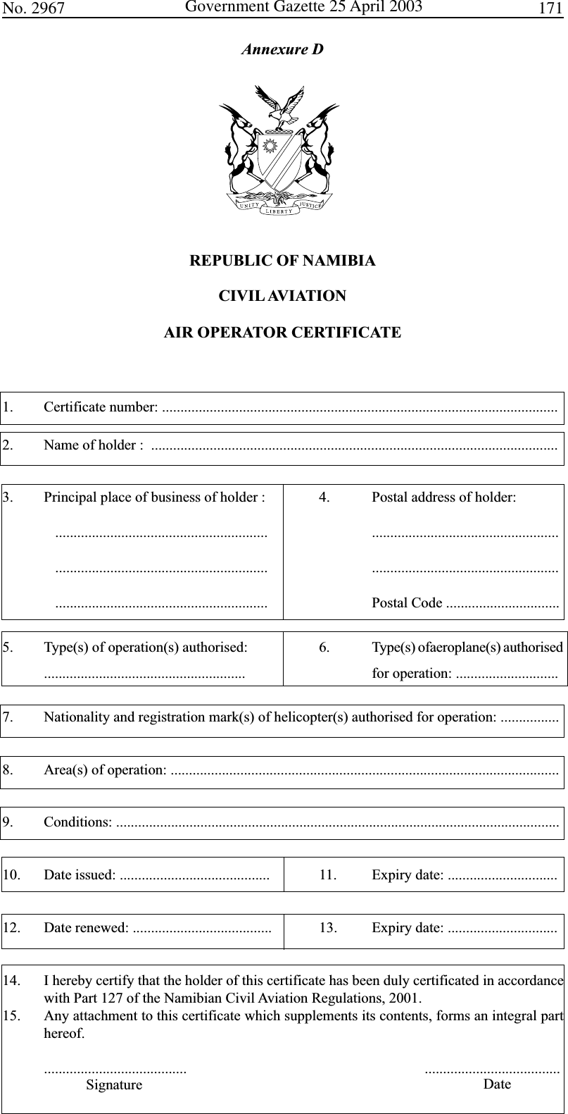 Page 4 of 8 - NAMCATS 121 -forms Gaz 2967-part 3