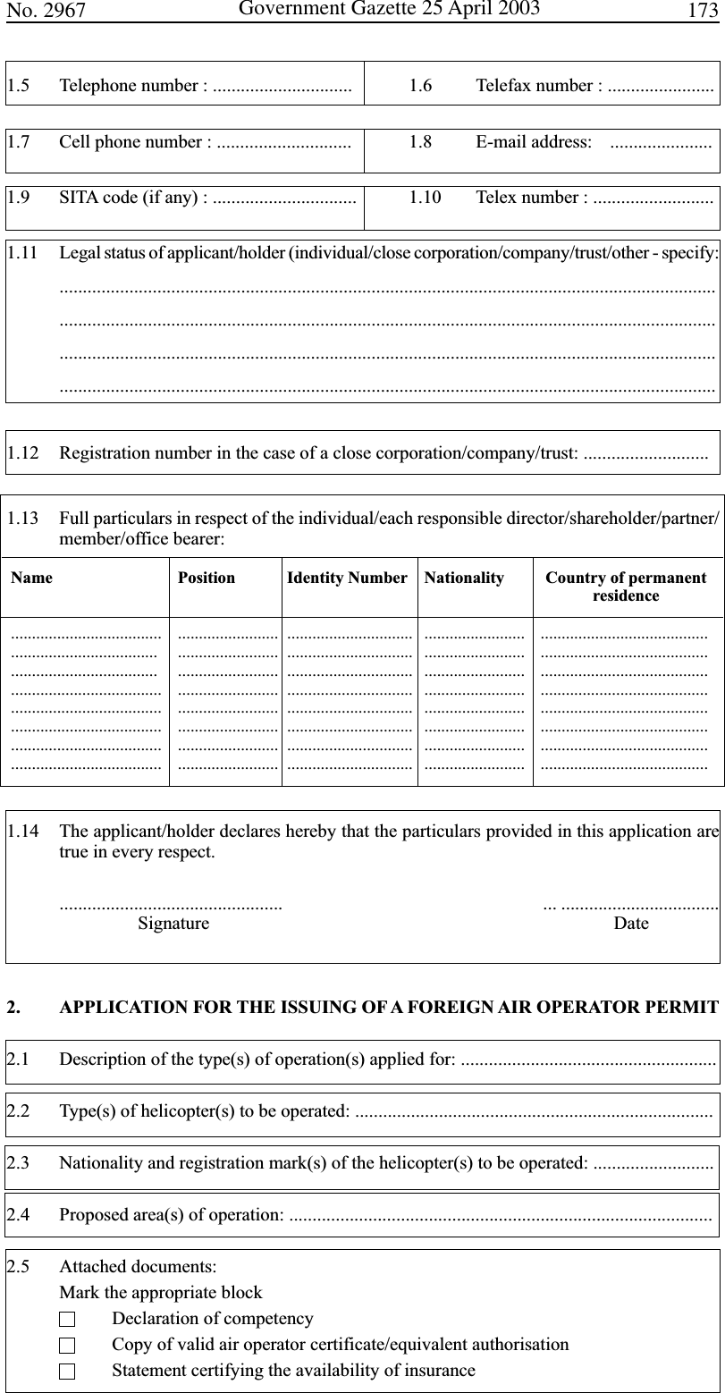Page 6 of 8 - NAMCATS 121 -forms Gaz 2967-part 3