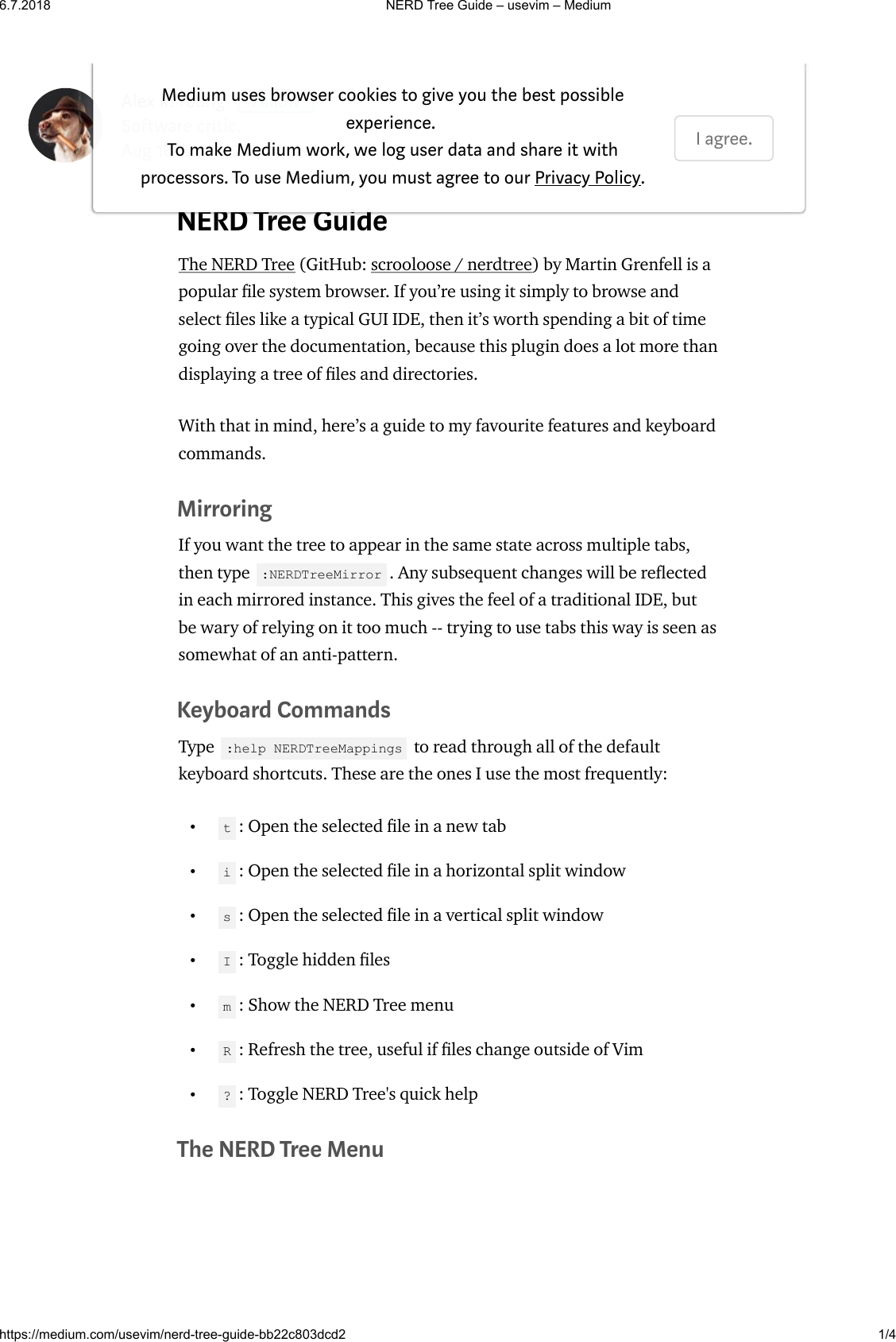 Page 1 of 4 - NERD Tree Guide – Usevim Medium
