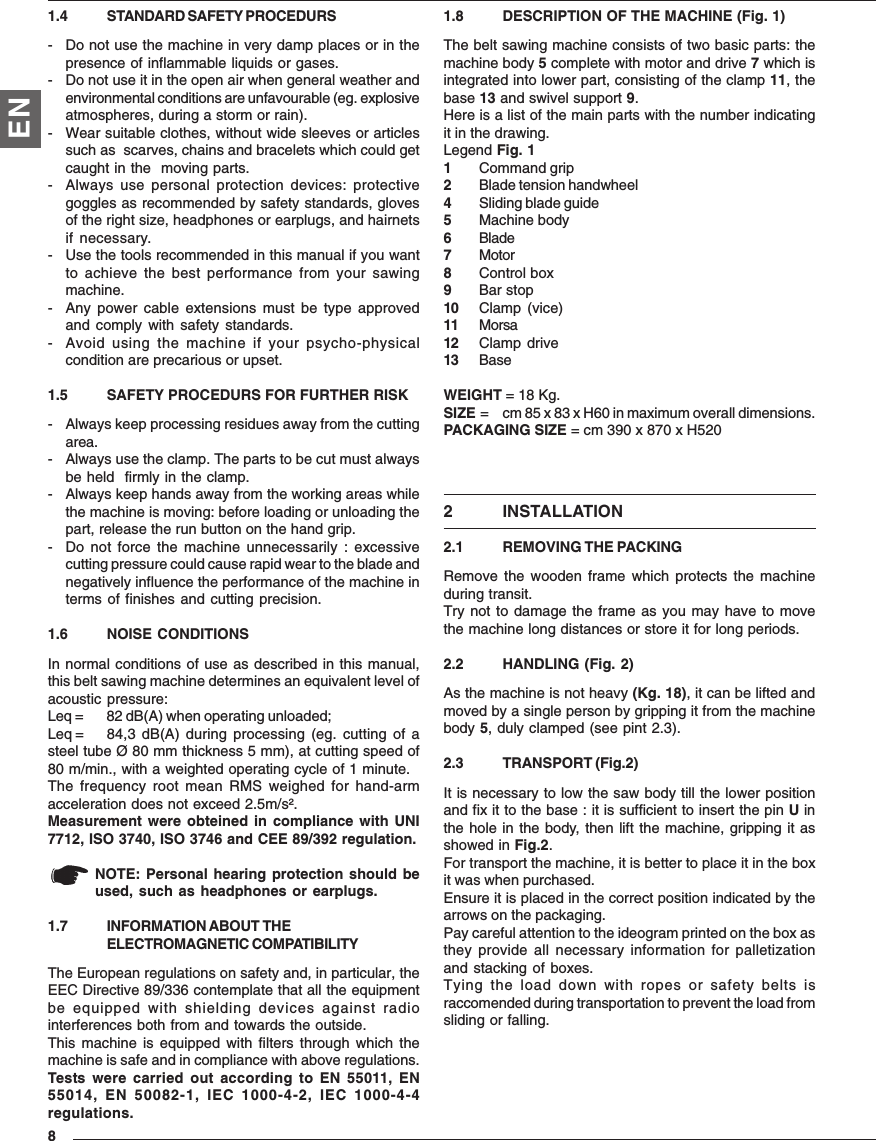 Page 4 of 8 - NG120_cop_FEMI.p65 NG120XL_Manual NG120XL Manual