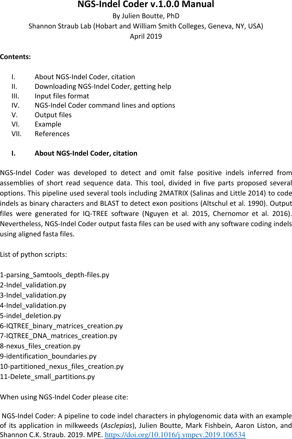 Page 1 of 10 - NGS-Indel Coder Manual