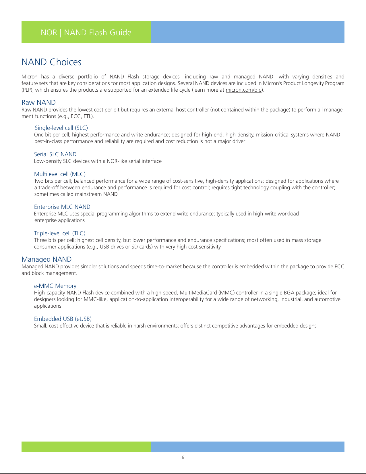 Page 6 of 8 - NOR NAND Flash Guide: Selecting A Storage Solution Guide Lo