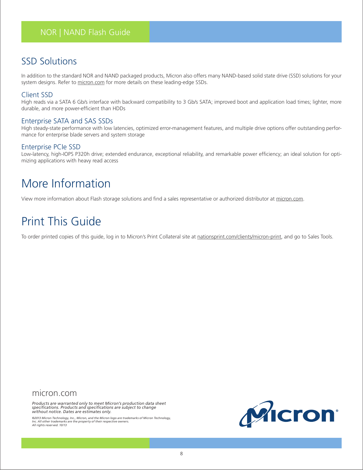 Page 8 of 8 - NOR NAND Flash Guide: Selecting A Storage Solution Guide Lo