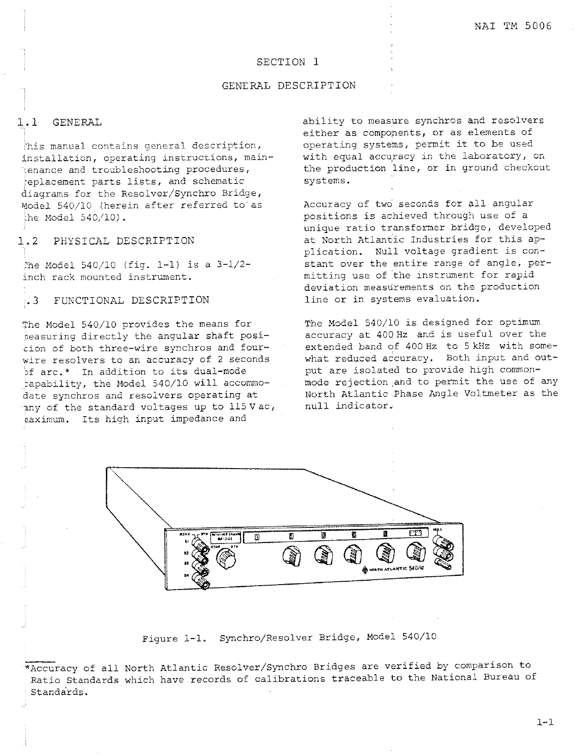 north atlantic synchro resolver measurement