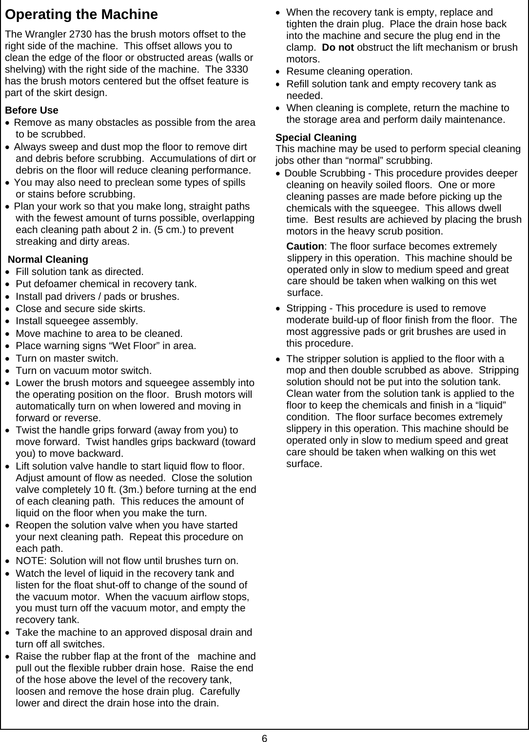 Page 6 of 12 - 9093317 Wrangler 2730-3330 Rev B NSS-Wrangler-3330-Manual