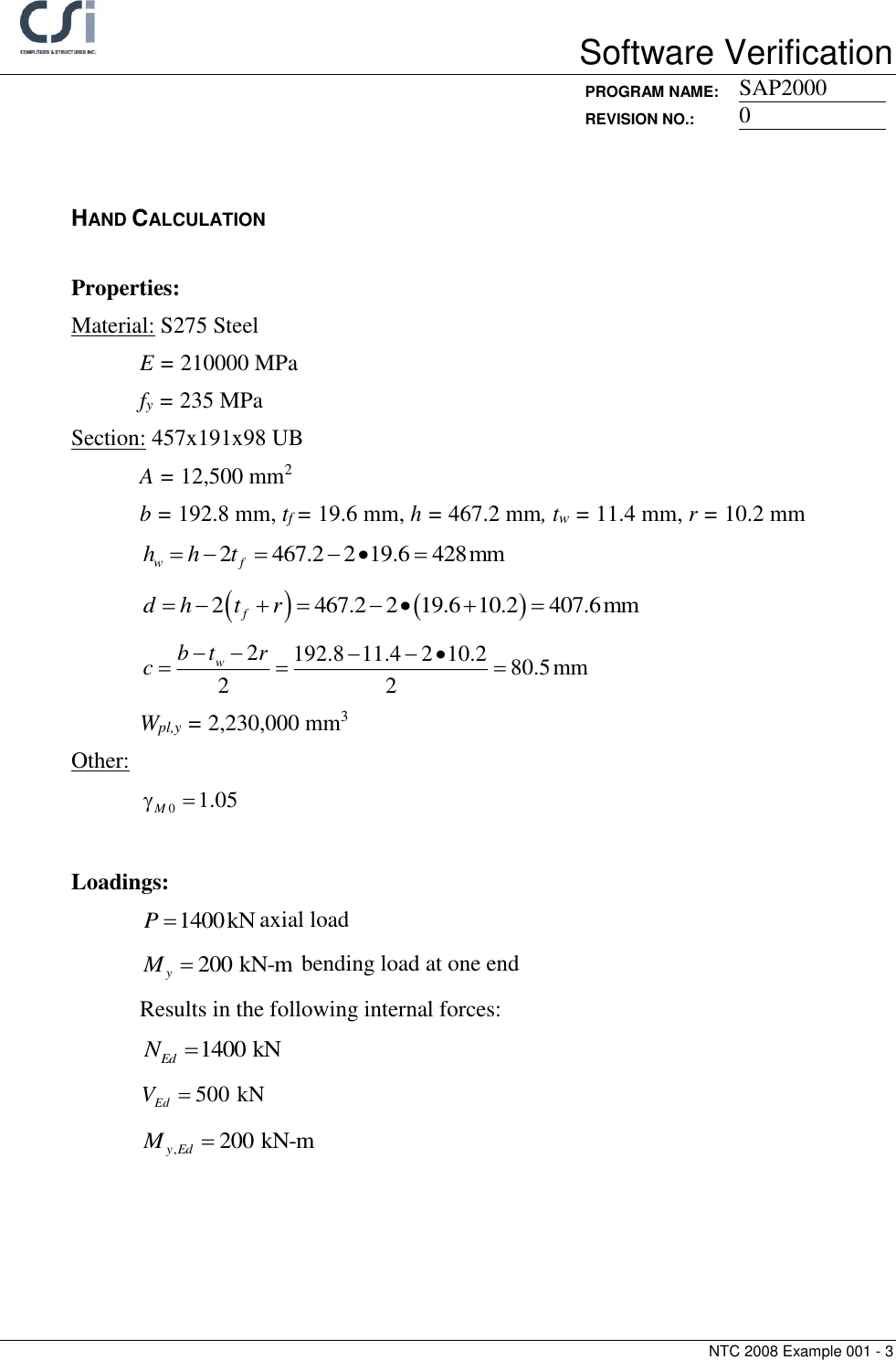 Page 3 of 8 - Contents NTC 2008 Example 001
