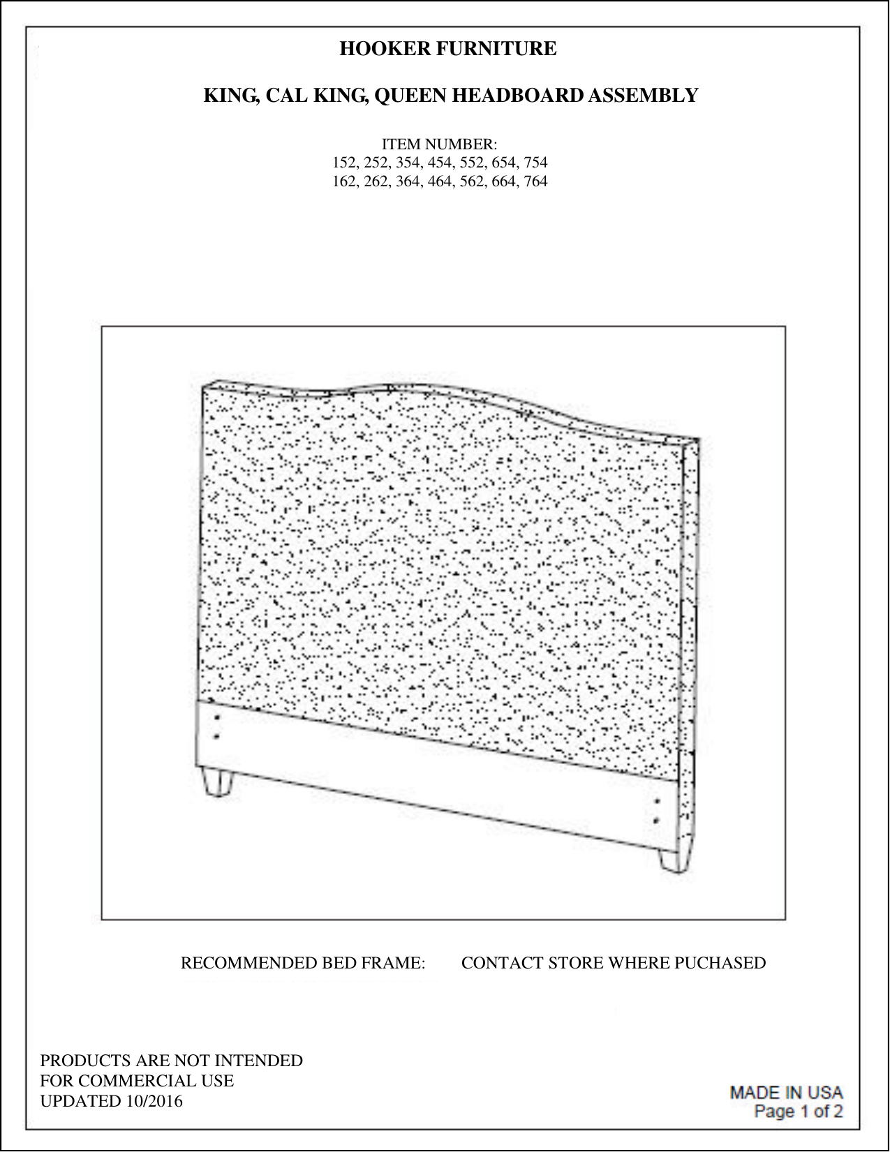 HEADBOARD INSTRUCTIONS NO WING Nest theory only assembly