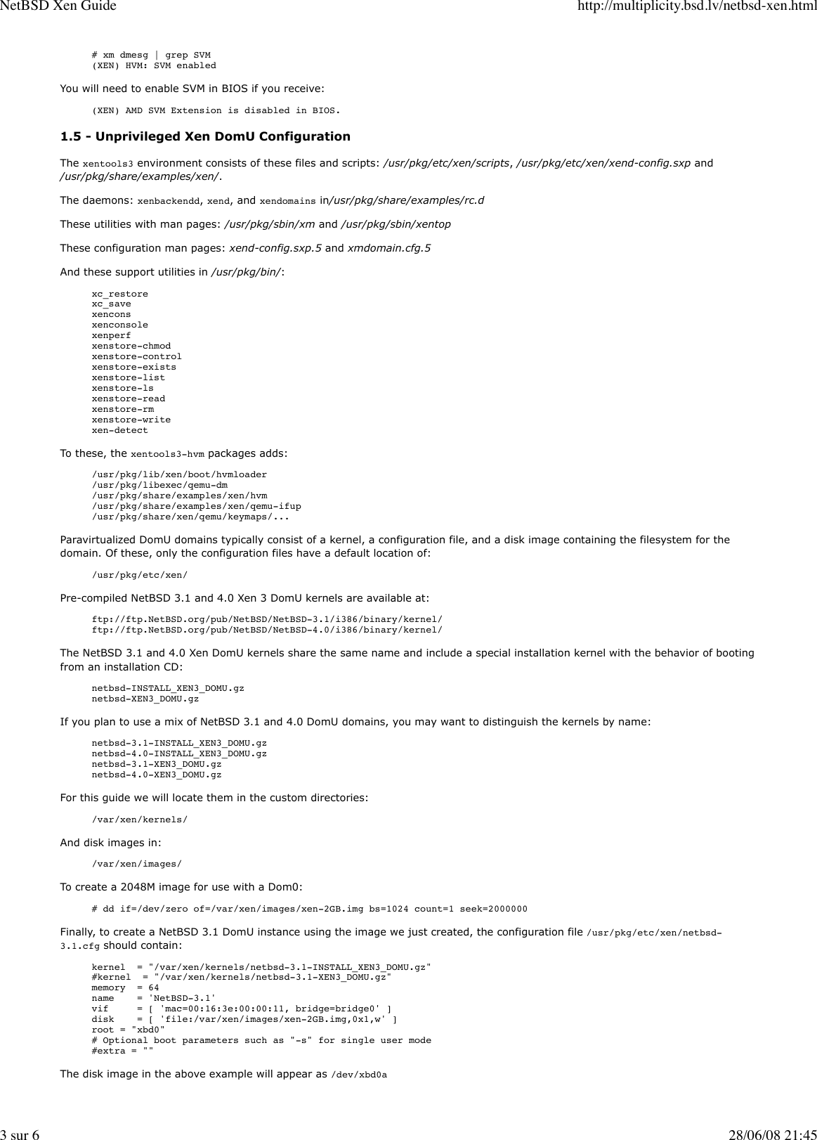 Page 3 of 6 - NetBSD Xen Guide Net BSD