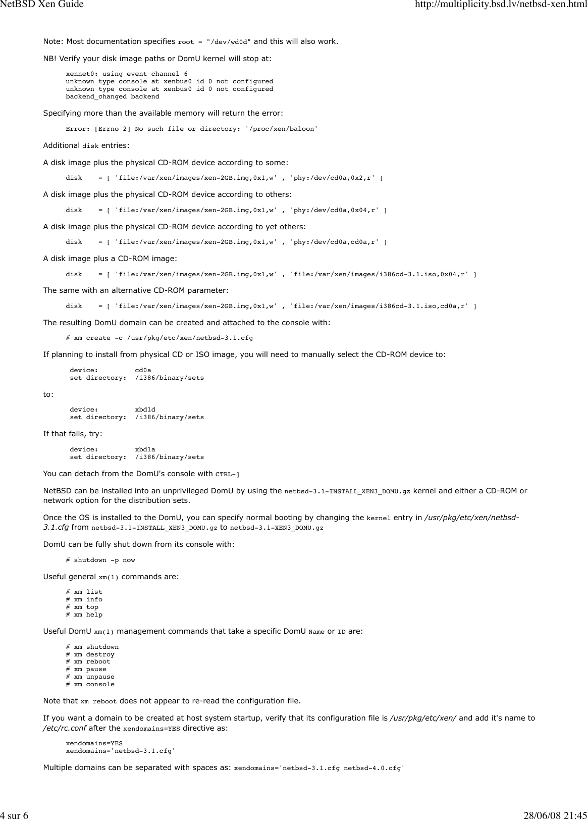 Page 4 of 6 - NetBSD Xen Guide Net BSD