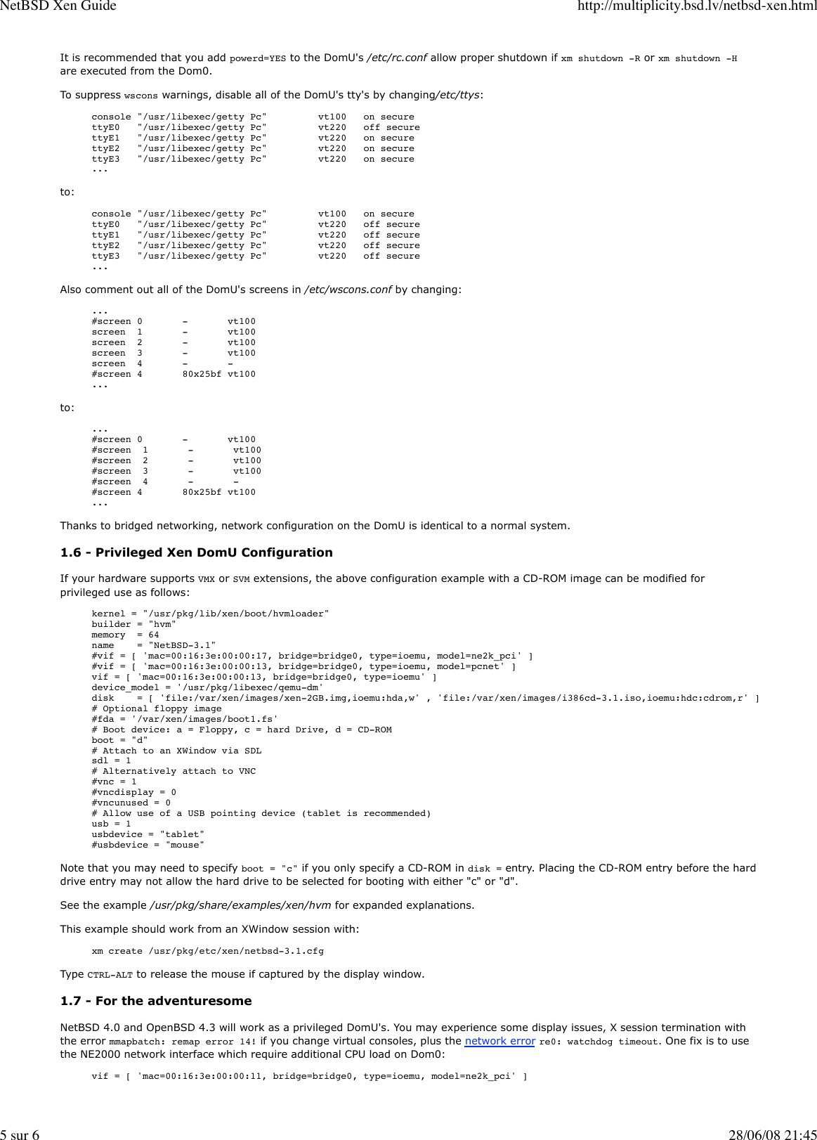 Page 5 of 6 - NetBSD Xen Guide Net BSD