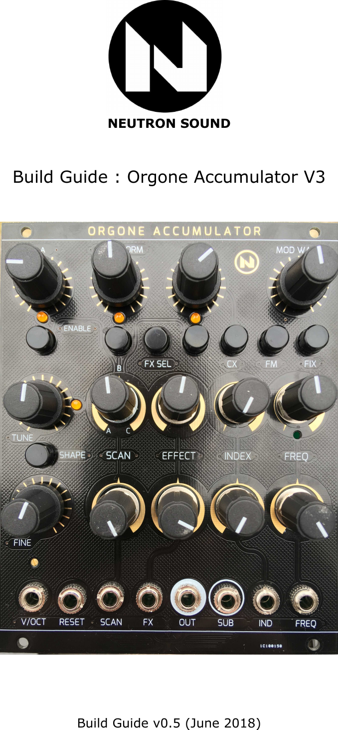 Neutron Sound Orgone Accumulator V3 Build Guide LQ