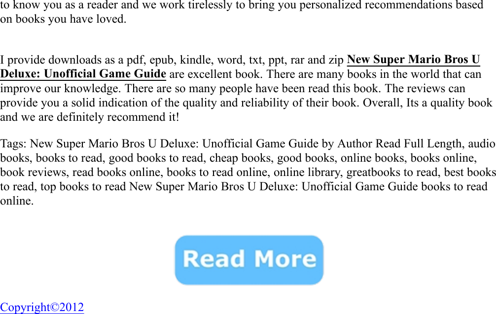 Page 2 of 2 - New Super Mario Bros U Deluxe: Unofficial Game Guide - AresTheDog Read Full Length Book  New-Super-Mario-Bros-U-Deluxe-Unofficial-Game-Guide