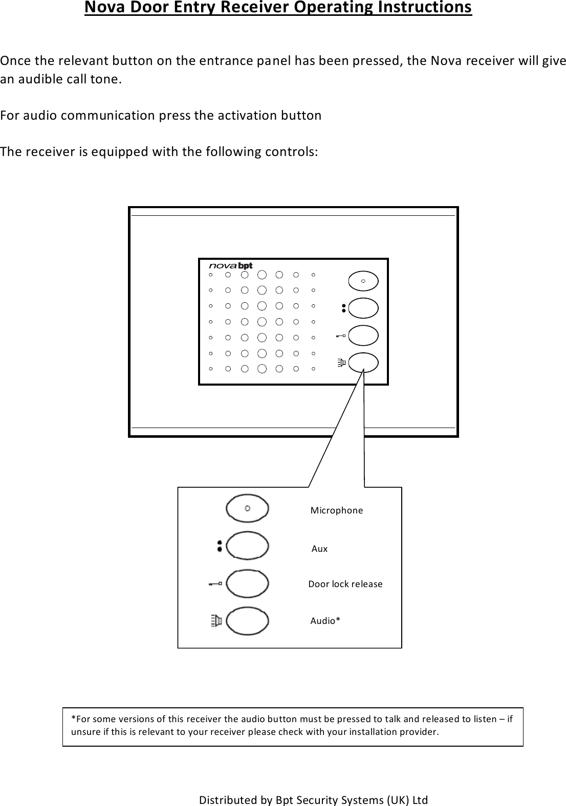 Page 1 of 1 - Nova Audio User Instructions