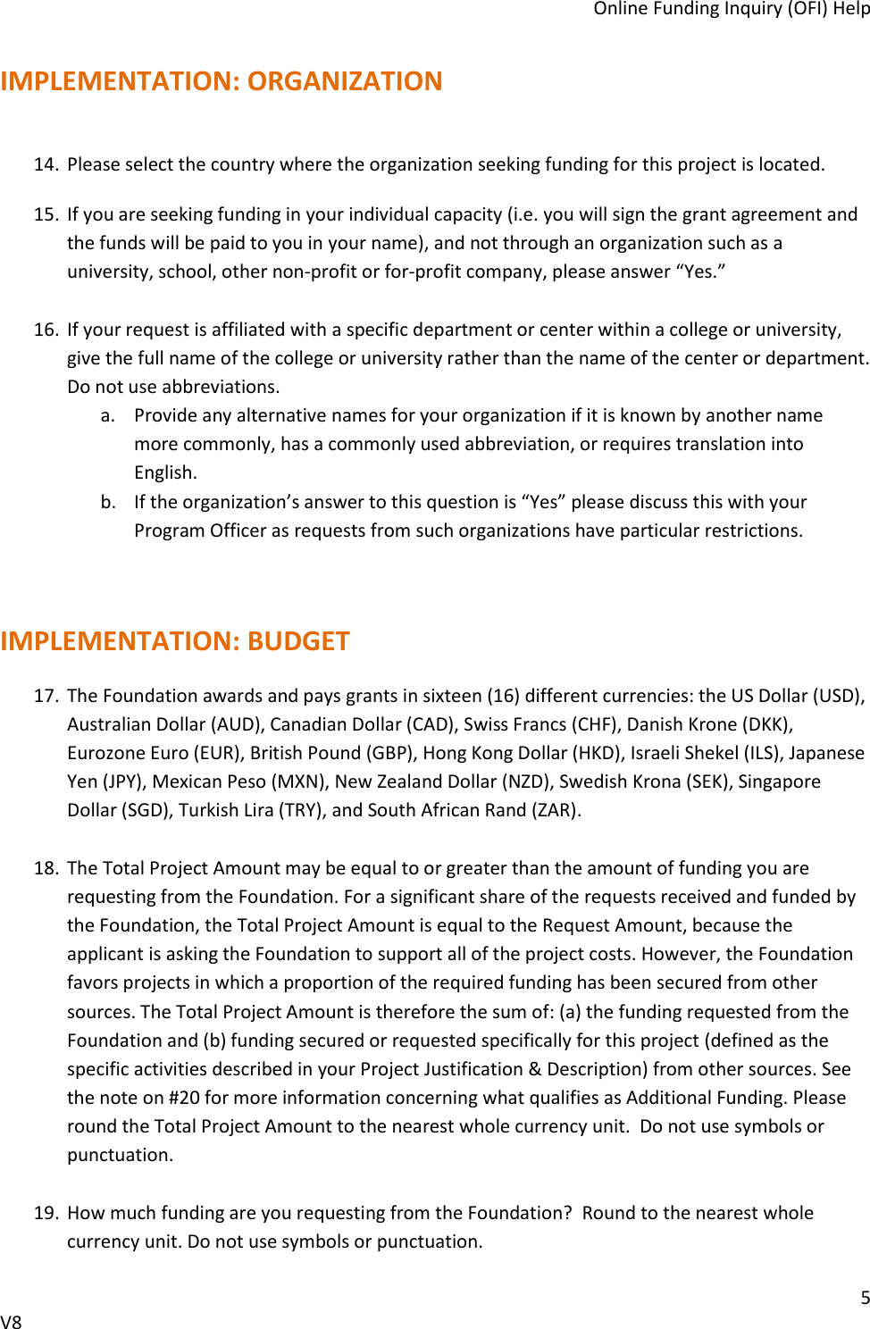 Page 5 of 7 - John Templeton Foundation OFI Instructions And Notes