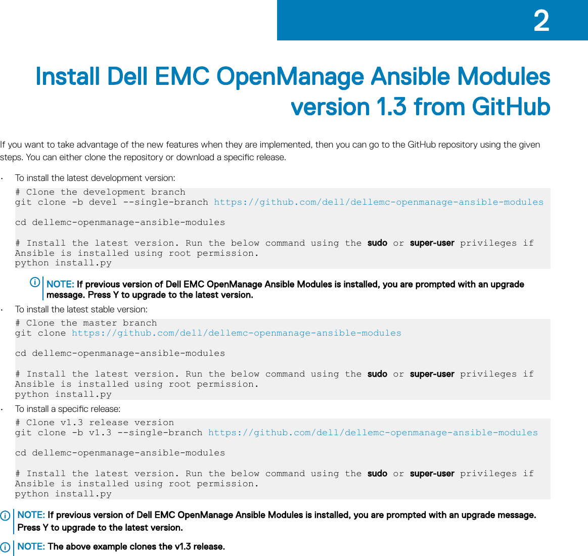Page 6 of 7 - Dell EMC OpenManage Ansible Modules Version 1.3 Installation Guide OMAM Install