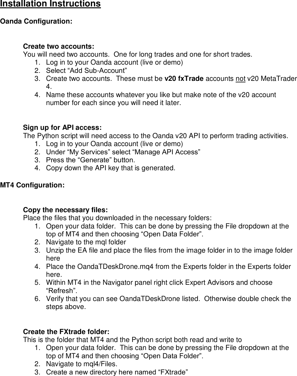Page 1 of 11 - Oanda TDesk Drone-Manual