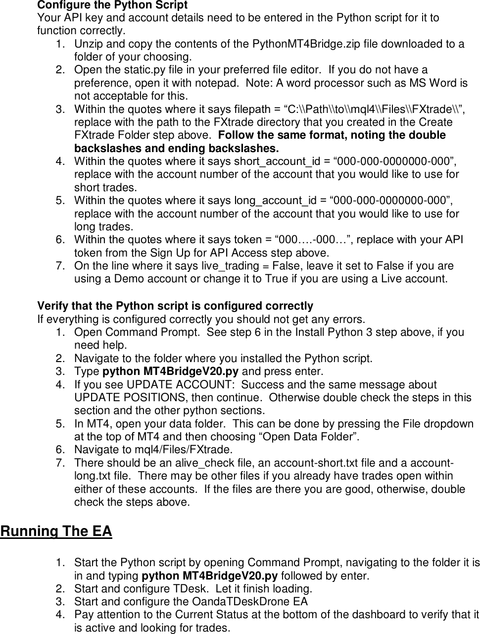 Page 3 of 11 - Oanda TDesk Drone-Manual