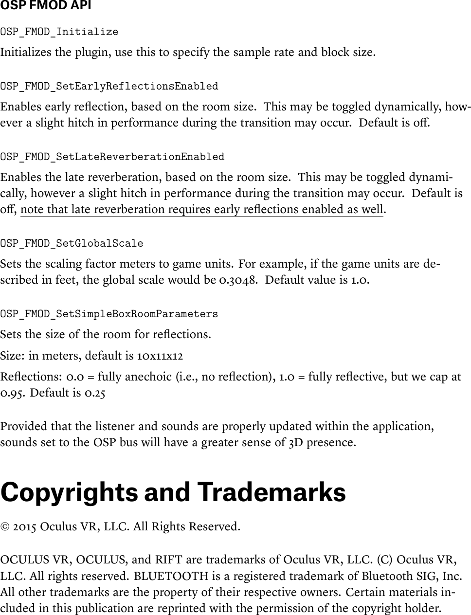 Page 6 of 6 - Oculus Spatializer For FMOD Integration Guide