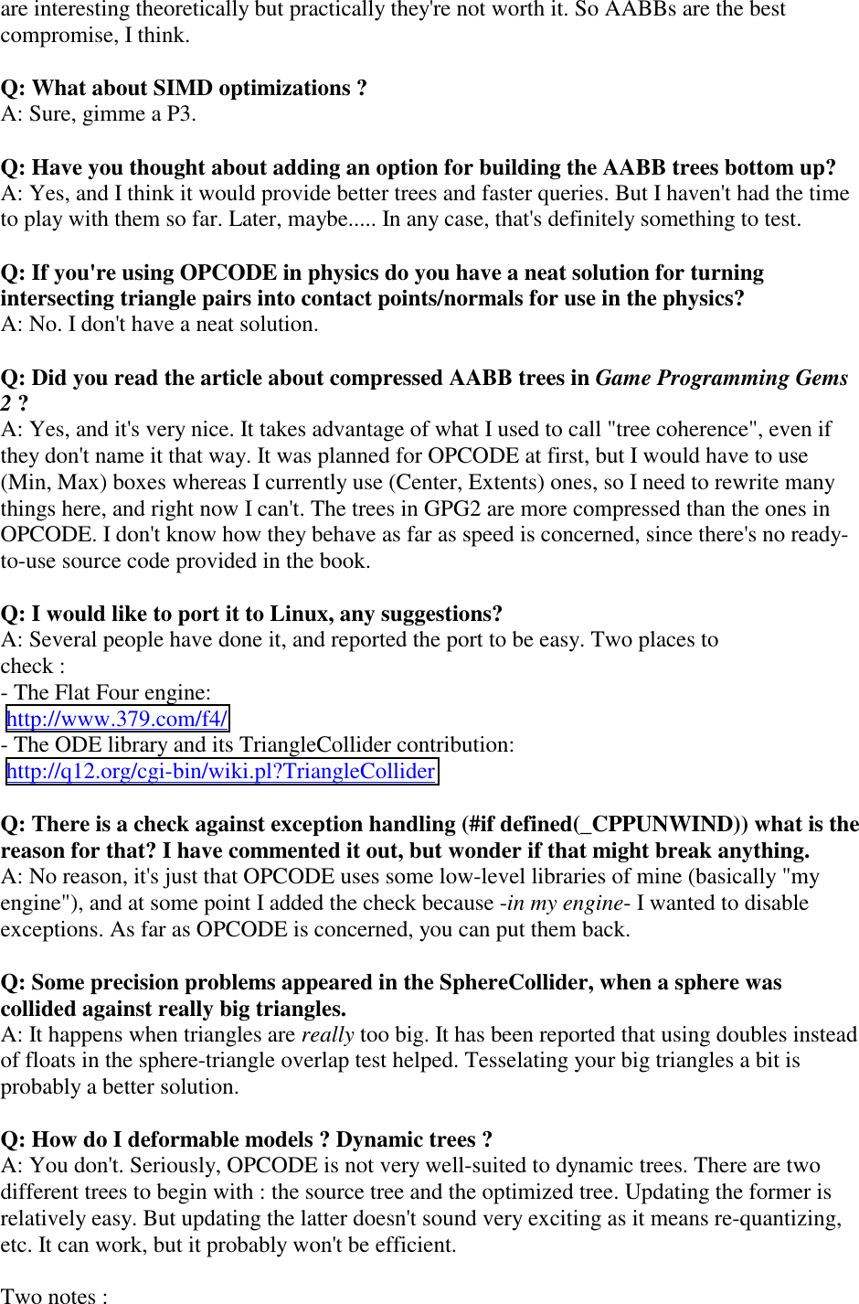 Page 11 of 12 - III. Colliders And Collision Queries Opcode User Manual