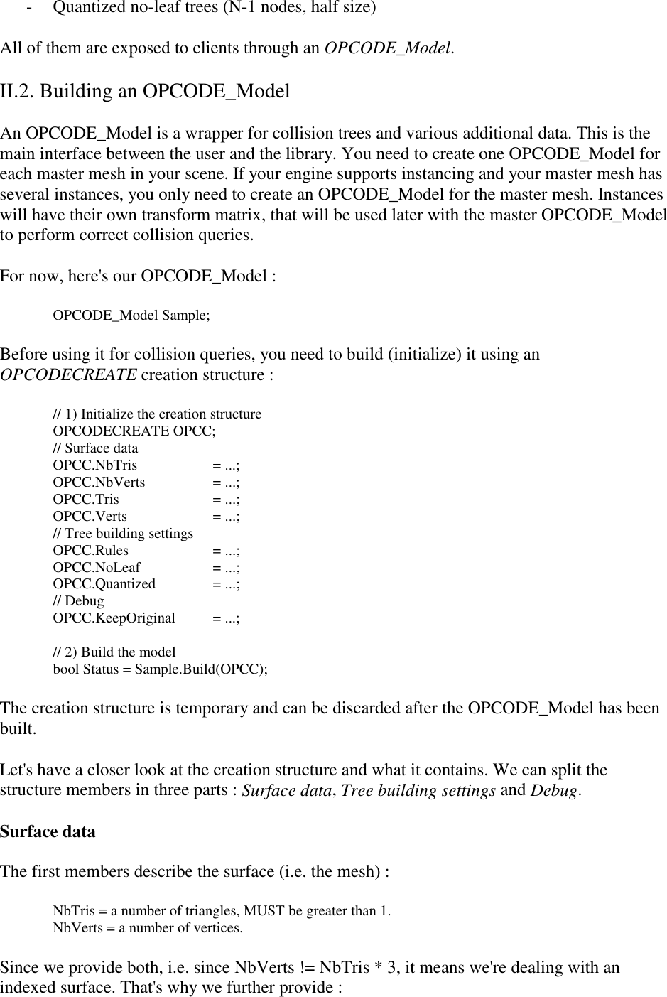 Page 2 of 12 - III. Colliders And Collision Queries Opcode User Manual